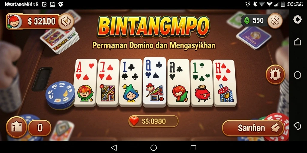 Screenshot utama BINTANGMPO menampilkan gameplay seru permainan Domino.
