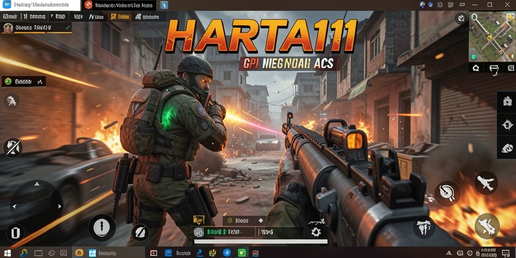 Tampilan gameplay HARTA11 yang menegangkan dan dinamis.