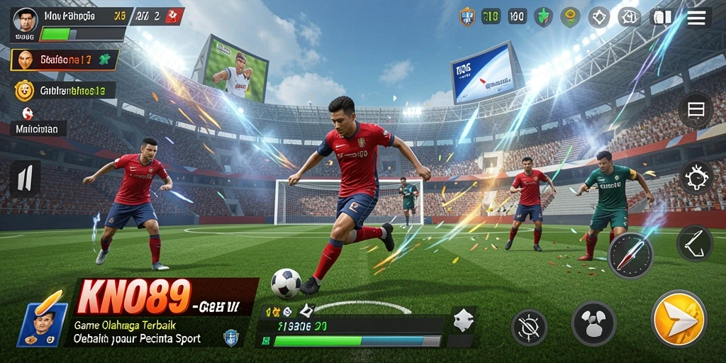 Tampilan seru dari gameplay KNO89 yang menampilkan aksi olahraga.