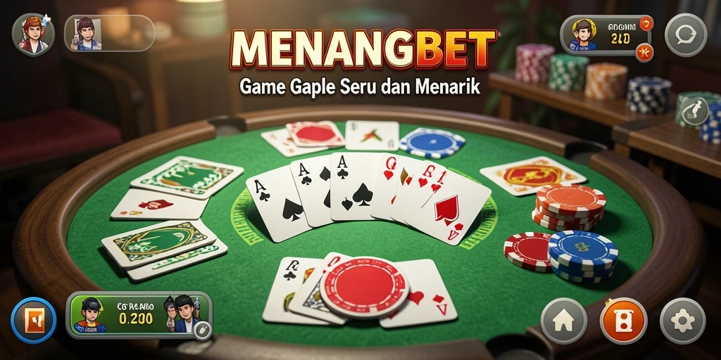 Screenshot gameplay MENANGBET menampilkan keseruan bermain Gaple.