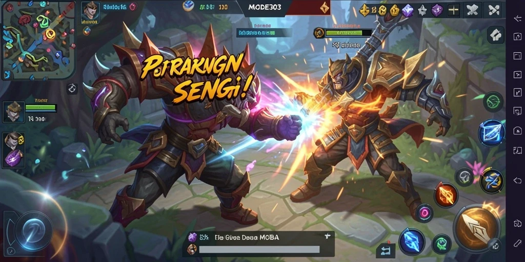 Tangkapan layar menampilkan aksi intens dalam MODE303.