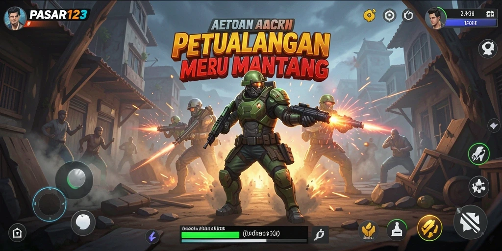 Tampilan gameplay PASAR123 yang penuh aksi dan seru.