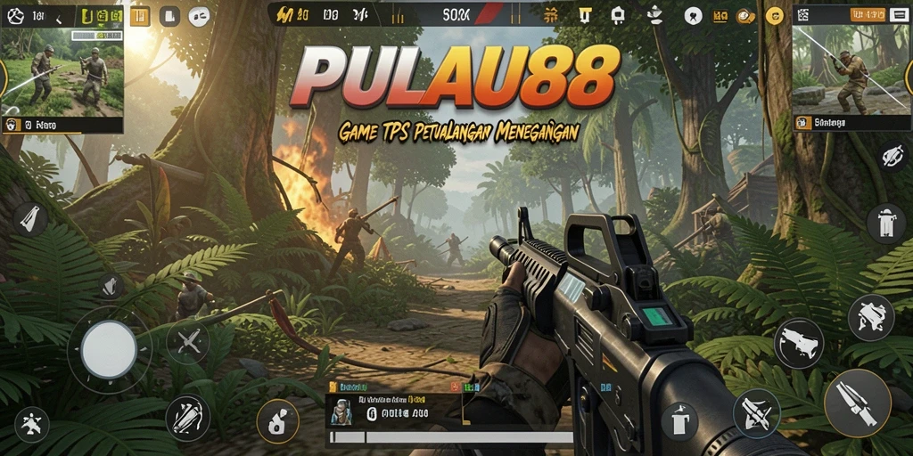 Screenshot dari gameplay PULAU88 yang mendebarkan dalam pertempuran TPS.