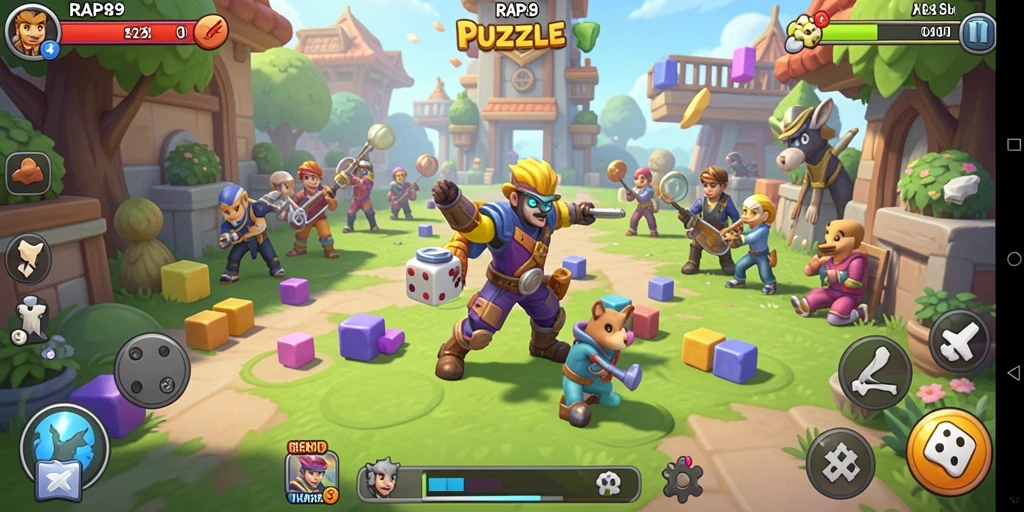Gameplay RAP89 yang mendebarkan dengan berbagai tantangan puzzle.