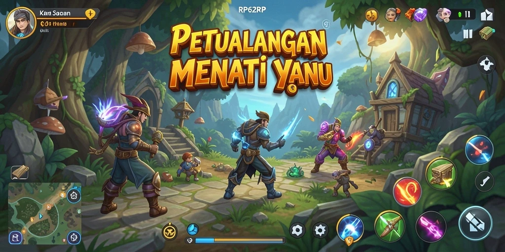 Menampilkan gameplay petualangan yang menegangkan di dunia fantastis.
