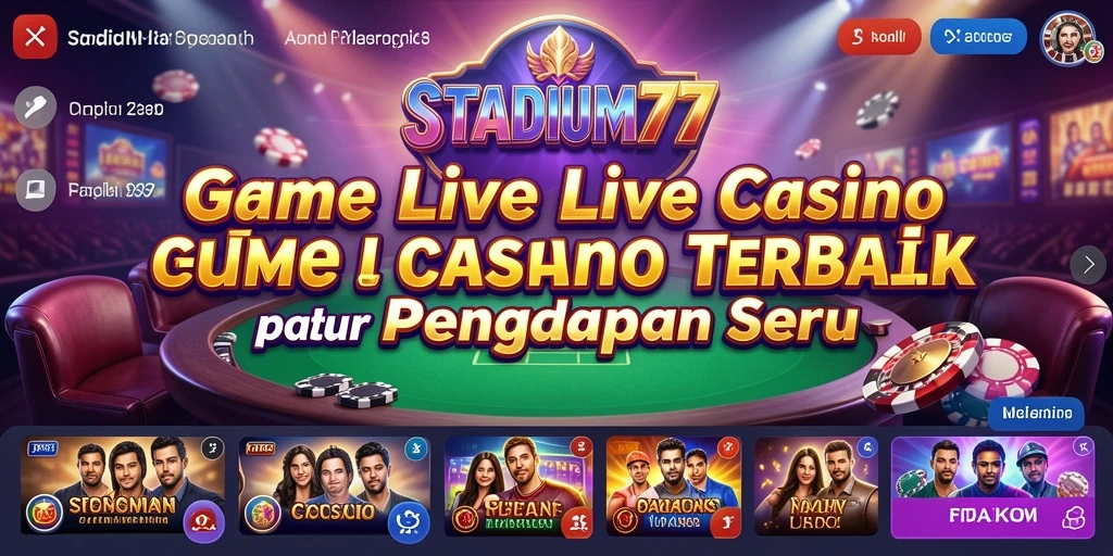 Tampilan gameplay STADIUM77 yang menarik dan interaktif dalam Live Casino.