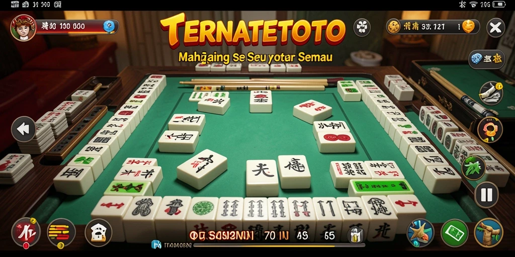 Tangkapan layar TERNATETOTO menampilkan gameplay Mahjong yang seru dan menantang.