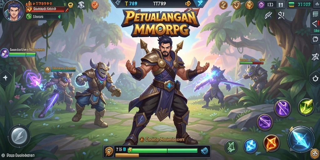 Tangkapan layar TT789 menampilkan aksi pertempuran mendebarkan dalam dunia MMORPG.